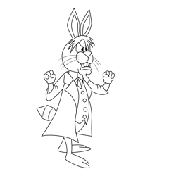 Angry Peter Cottontail Free Coloring Page for Kids