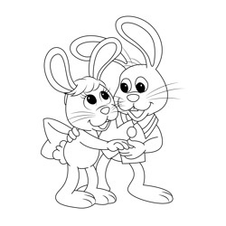 Dance Peter And Donna Free Coloring Page for Kids