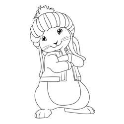 Nice Peter Cottontail Free Coloring Page for Kids