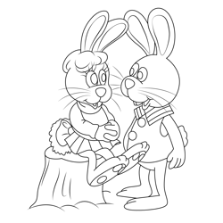 Peter And Donna Free Coloring Page for Kids