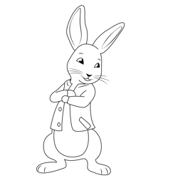 Peter Cottontail Style Free Coloring Page for Kids