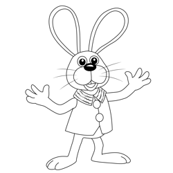 Singing And Jumping Peter Free Coloring Page for Kids