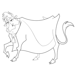 Cow Look Free Coloring Page for Kids
