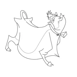 Cow Free Coloring Page for Kids