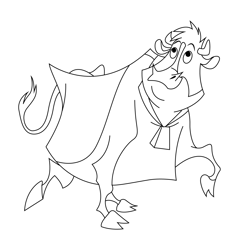 Home Cow Free Coloring Page for Kids