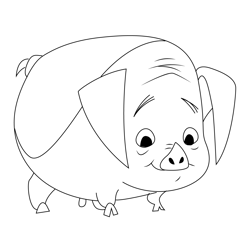 Pig Free Coloring Page for Kids