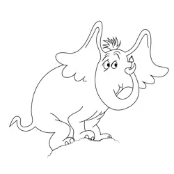 Funny Horton Free Coloring Page for Kids