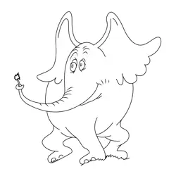Horton Wallpaper Free Coloring Page for Kids