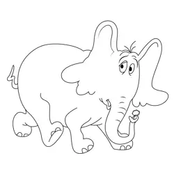 Run Horton Free Coloring Page for Kids