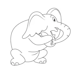 Unhappy Horton Free Coloring Page for Kids