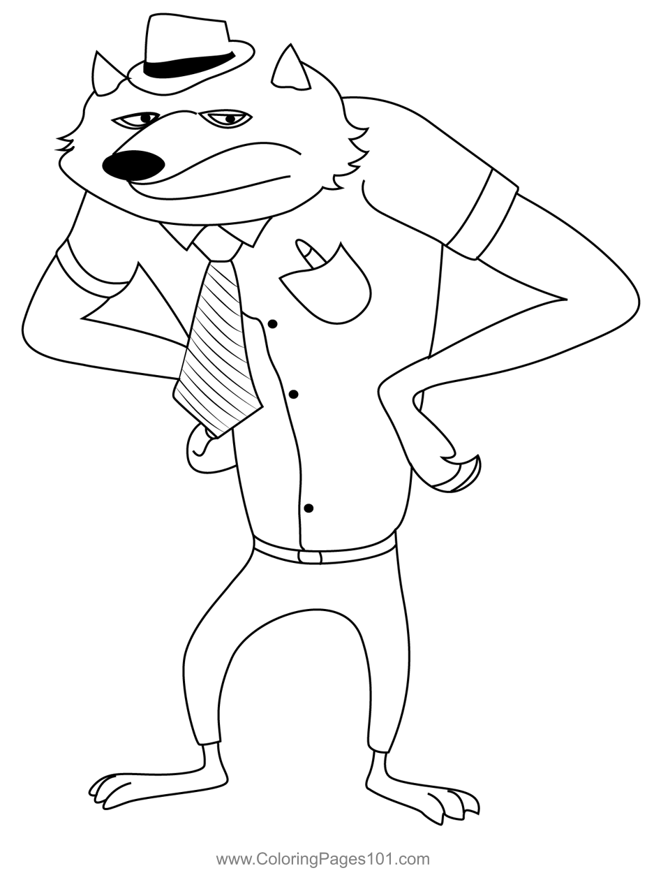 Angry Wolf Coloring Page for Kids - Free Hotel Transylvania Printable ...