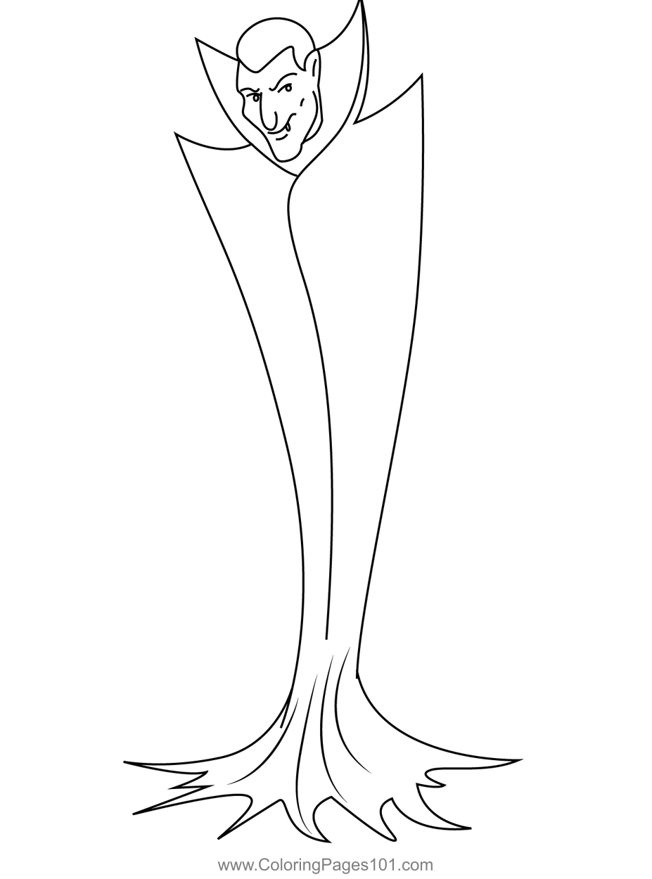 Dracula Coloring Page for Kids - Free Hotel Transylvania Printable