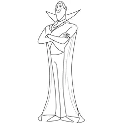 Dracula Style Free Coloring Page for Kids