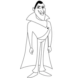 Dracula Free Coloring Page for Kids
