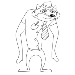 Wolf Free Coloring Page for Kids