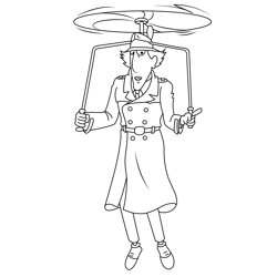 Fly Inspector Gadget Free Coloring Page for Kids
