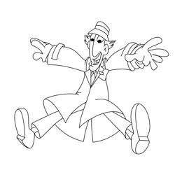 Happy Inspector Gadget Free Coloring Page for Kids