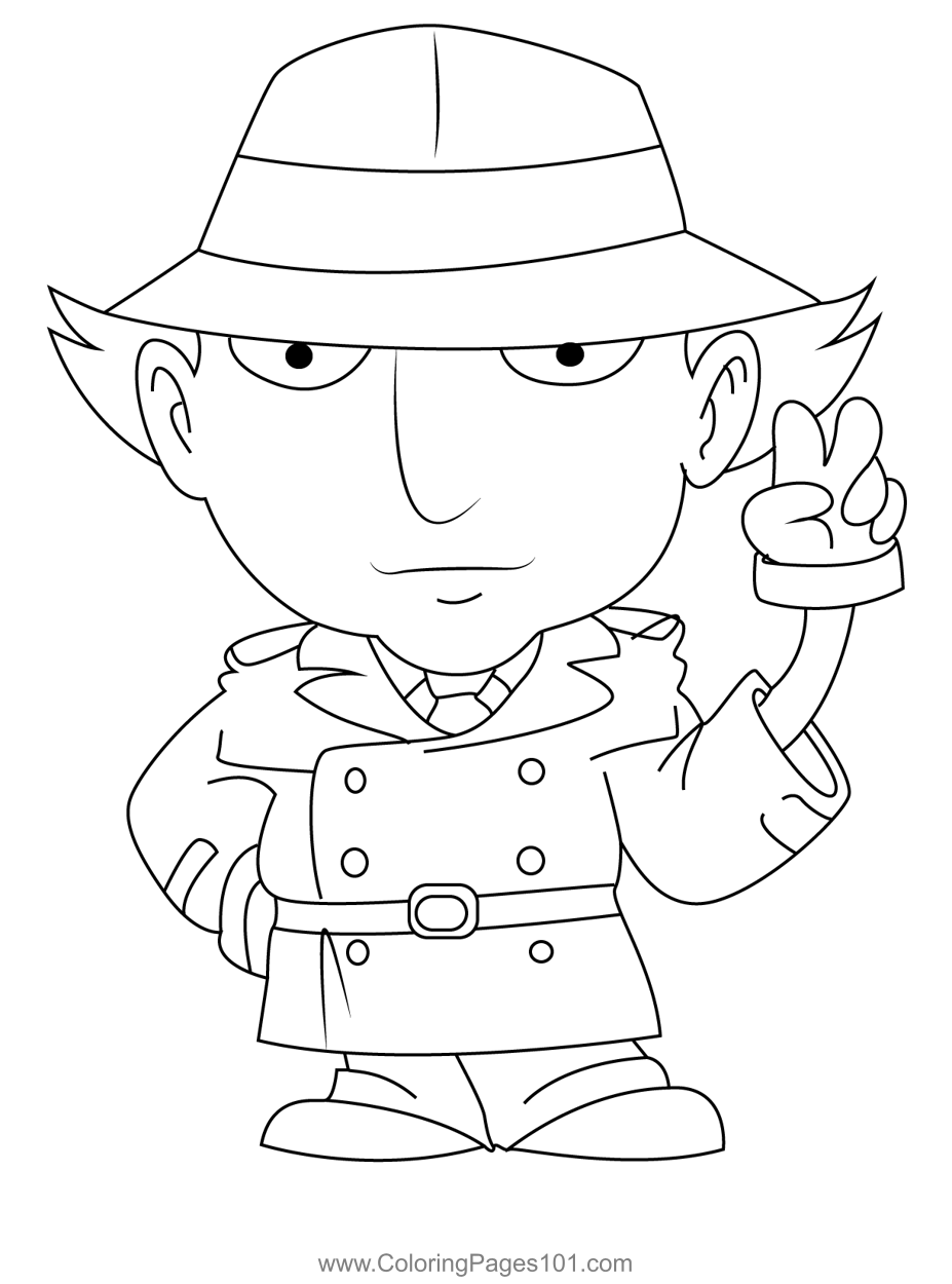 Gadget Inspector Coloring Pages Book Info Coloriage Detective Clip ...