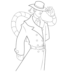 Inspector Gadget Style Free Coloring Page for Kids