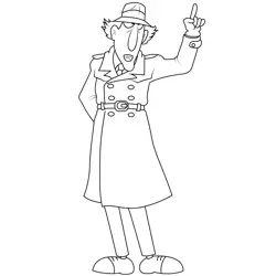 Inspector Gadget Free Coloring Page for Kids