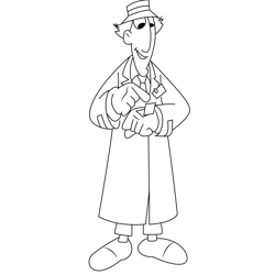 Inspector Free Coloring Page for Kids