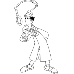Searching Inspector Gadget Free Coloring Page for Kids