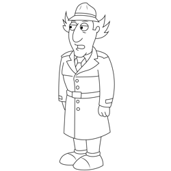 Silant Inspector Gadget Free Coloring Page for Kids