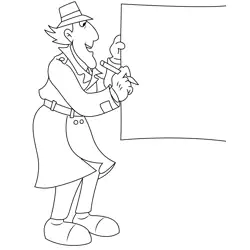 Study Inspector Gadget Free Coloring Page for Kids