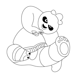 Kungfu Panda Free Coloring Page for Kids