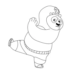 Kungfu Free Coloring Page for Kids