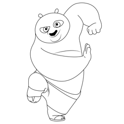 Panda Action Free Coloring Page for Kids