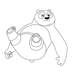 Panda Fly Free Coloring Page for Kids