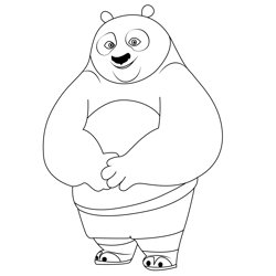 Panda Smile Free Coloring Page for Kids