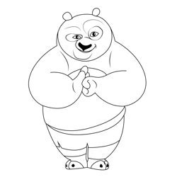 Panda Free Coloring Page for Kids