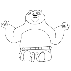 Silant Panda Free Coloring Page for Kids