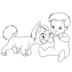 Baby Dog Free Coloring Page for Kids
