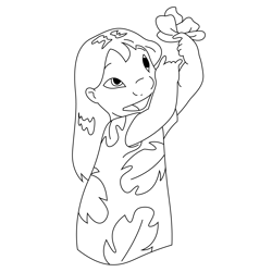 Cute Lilo Free Coloring Page for Kids