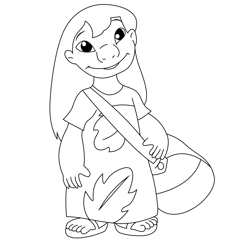 Lilo Free Coloring Page for Kids