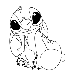Look Stitch Free Coloring Page for Kids