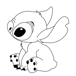 Relax Stitch Free Coloring Page for Kids