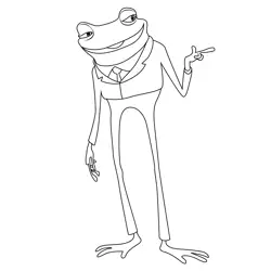 Look Frankie Frog Free Coloring Page for Kids