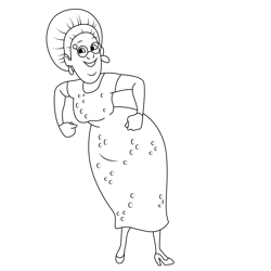 Lucille Krunklehorn Dancing Free Coloring Page for Kids