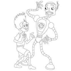 Robinson Family Robot Free Coloring Page for Kids