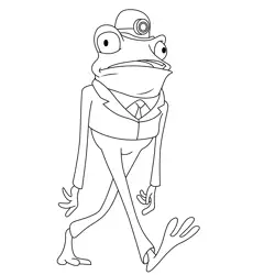 Walking Frankie Frog Free Coloring Page for Kids