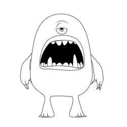 Cry Monsters Free Coloring Page for Kids