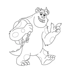 Monsters Inc Free Coloring Page for Kids