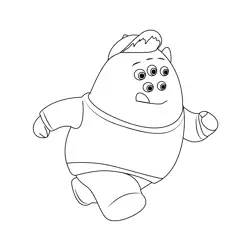 Monsters Squishy Running Free Coloring Page for Kids