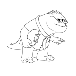 Professor Knight Free Coloring Page for Kids