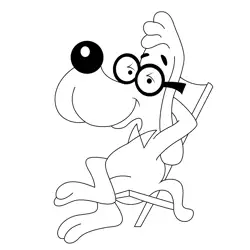 Mr. Peabody Relax Free Coloring Page for Kids