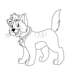 Adult Cat Free Coloring Page for Kids